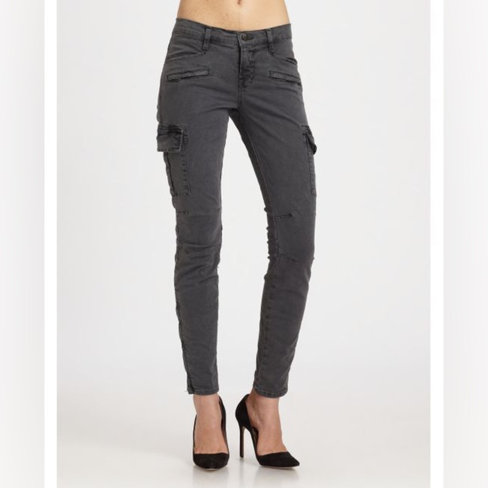 J BRAND Grayson Stretch Ankle-Zip Skinny Cargo Pants - 28